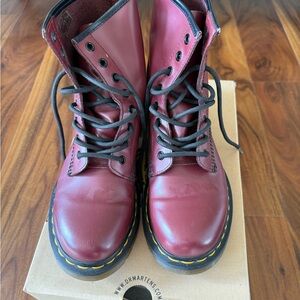Dr. Martens Women's Cherry Red Combat Boots